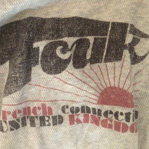 French Connection Gray FCUK Cropped Sweatshirt, S